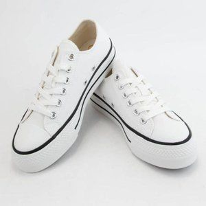 Lizzy Semi-platform Low Casual Sneakers "WHITE"